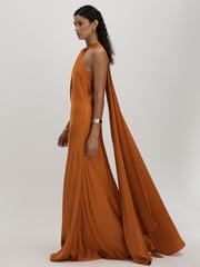 Halston Halter Cape Maxi Dress - Image 1 of 6
