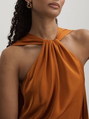 Halston Halter Cape Maxi Dress - Image 4 of 6