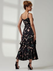 Jolie Moi Black Suzannah Sleeveless Satin Maxi Dress - Image 2 of 6