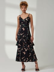 Jolie Moi Black Suzannah Sleeveless Satin Maxi Dress - Image 5 of 6