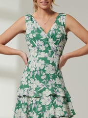 Jolie Moi Green Tiered Hem Sleeveless Maxi Dress - Image 3 of 6