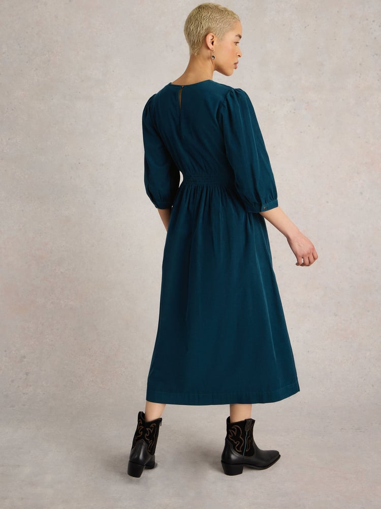 White Stuff Green Lucy Cord Dress - Image 2 of 6