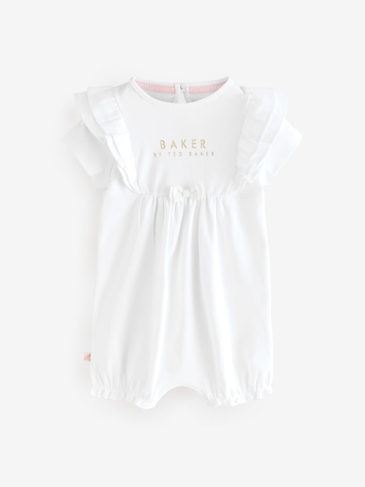 Baker by Ted Baker Multi Print 100% Cotton Rompers 3 Pack - Image 2 of 9