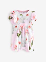 Baker by Ted Baker Multi Print 100% Cotton Rompers 3 Pack - Image 4 of 9