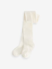 Monsoon Cream Baby Frosted 100% Cotton Tights 2 Pack - Image 3 of 3