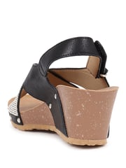 Pavers Black Ladies Smart Sandals - Image 3 of 5