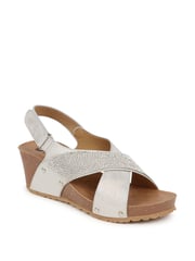 Pavers Silver Ladies Smart Sandals - Image 2 of 5