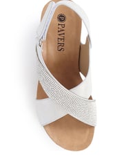 Pavers Silver Ladies Smart Sandals - Image 4 of 5