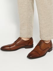 Dune London Tan Brown Suffix Flex Sole Toecap Shoes - Image 1 of 6