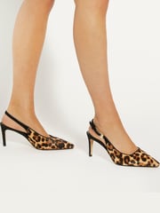 Dune London Animal Closed Reptile Buckle Slingback Sandals - Image 1 of 7