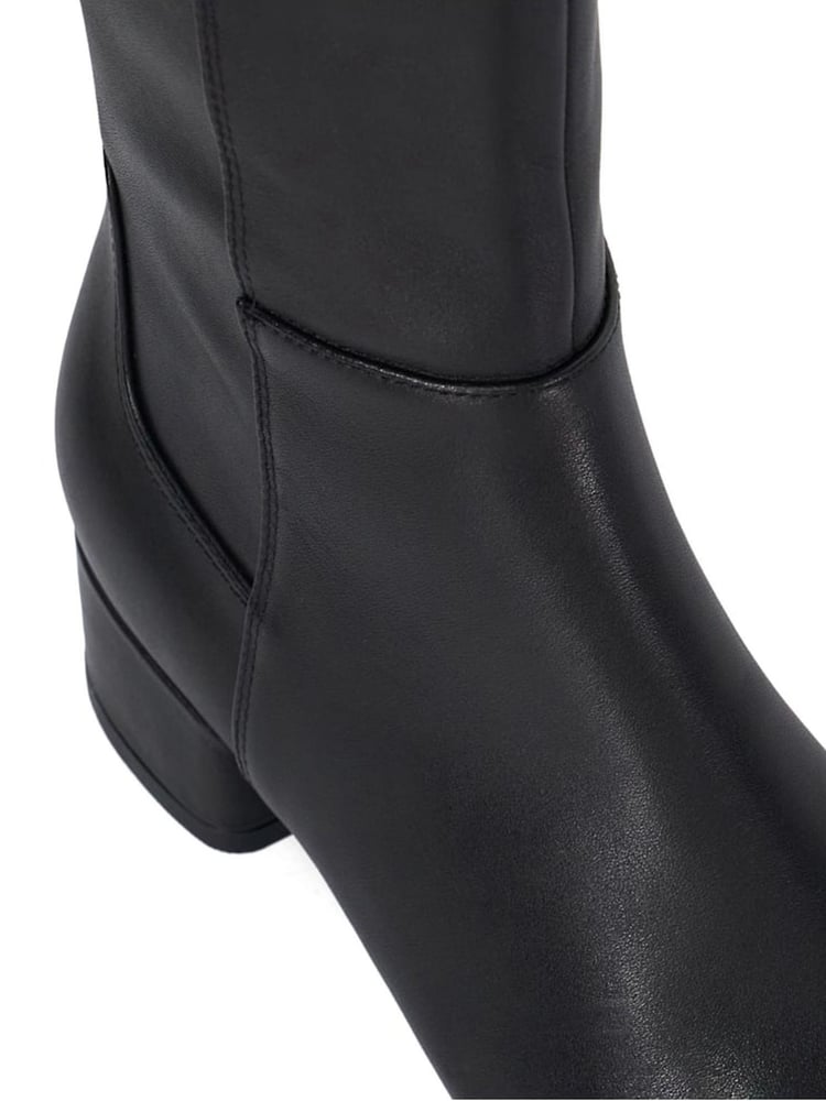 Dune London Black Standard Fit Tayla Smart Stretch High Leg Boots - Image 6 of 6