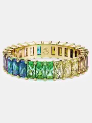 Swarovski Natural Baguette Cut Multicolored Gold-Tone Plated Matrix Ring - Image 1 of 6