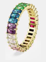 Swarovski Natural Baguette Cut Multicolored Gold-Tone Plated Matrix Ring - Image 2 of 6