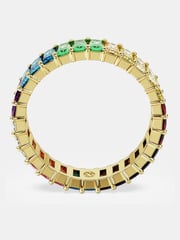 Swarovski Natural Baguette Cut Multicolored Gold-Tone Plated Matrix Ring - Image 4 of 6