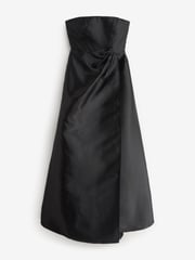 Club L London Black Universe Bandeau Puff-Skirt Split Maxi Dress - Image 6 of 6