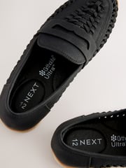 Black Standard Fit (F) Woven Loafers - Image 3 of 5