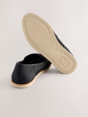 Black Standard Fit (F) Woven Loafers - Image 5 of 5