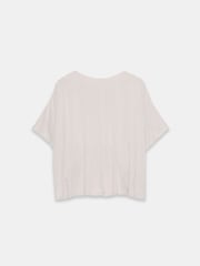 Mint Velvet Cream Beige Silk Mix Blouson Top - Image 4 of 4