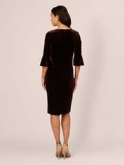 Adrianna Papell Tie Front Brown Dress - Image 2 of 7