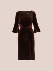 Adrianna Papell Tie Front Brown Dress - Image 5 of 7
