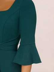 Adrianna Papell Knit Crepe Tie Front Jumpsuit - Image 5 of 7