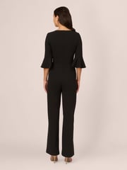 Adrianna Papell Knit Crepe Tie Front Jumpsuit - Image 2 of 7