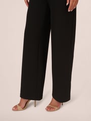 Adrianna Papell Knit Crepe Tie Front Jumpsuit - Image 4 of 7