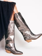 Boden Silver Western Knee High Boots - Image 4 of 4