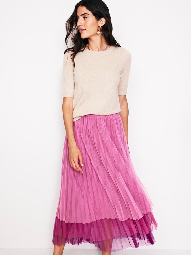 Boden Red Tulle Tiered Maxi Skirt - Image 1 of 5