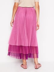 Boden Red Tulle Tiered Maxi Skirt - Image 3 of 5