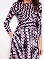 Boden Pink Thea Long Sleeve Jersey Dress - Image 2 of 5