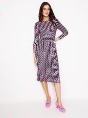 Boden Pink Thea Long Sleeve Jersey Dress - Image 4 of 5