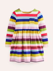Boden Blue 100% Cotton Long Sleeved Fun Jersey Dress - Image 1 of 3