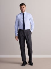 Blue Slim Fit Signature 100% Cotton Bengal Stripe Shirt - Image 2 of 12