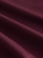 Burgundy Red Slim Fit Signature 100% Cotton with Textured Smart Shirt - Image 3 of 3