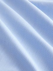 Blue Regular Fit Easy Care Textured Trimmed Shirt - Image 9 of 9