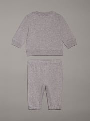 Calvin Klein Grey Monogram Crew Neck Sweat Top & Leggings Set - Image 2 of 2