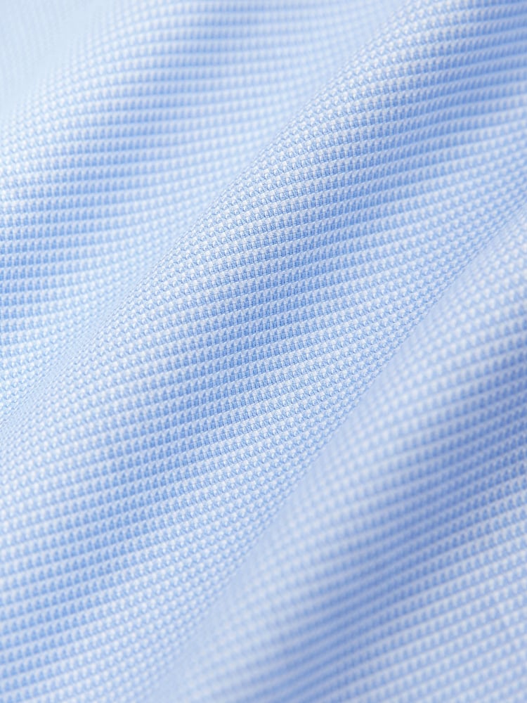 Blue Regular Fit Signature 100% Cotton with Textured Smart Shirt - Image 7 of 7