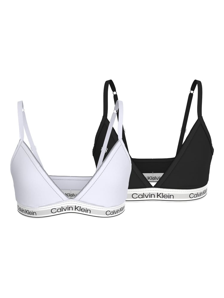 Calvin Klein Black Modern Cotton Triangle Bra 2 Pack - Image 7 of 7