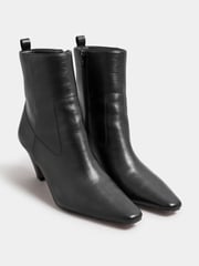 Long Tall Sally Black Mid Heel Ankle Boots - Image 2 of 5