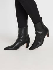 Long Tall Sally Black Mid Heel Ankle Boots - Image 5 of 5