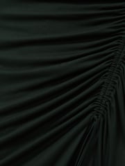 Reiss Dark Green Rosie Petite Jersey Ruched Midi Dress - Image 7 of 8