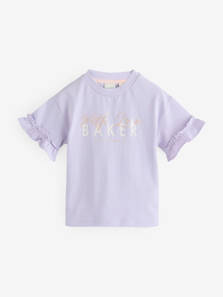 Baker by Ted Baker Frill Detail 100% Cotton T-Shirts 3 Pack - Image 2 of 7