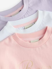 Baker by Ted Baker Frill Detail 100% Cotton T-Shirts 3 Pack - Image 6 of 7