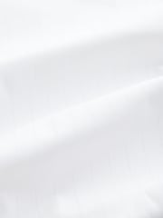 White 100% Cotton Long Sleeve Perforated Stripe Shirt - Image 8 of 8