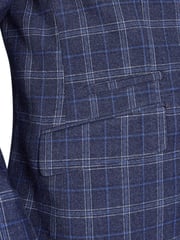 Raging Bull Blue Checked Wool Blazer - Image 4 of 7