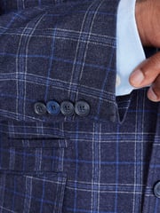 Raging Bull Blue Checked Wool Blazer - Image 5 of 7