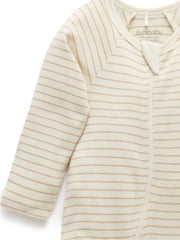 Purebaby Natural Baby Zip 100% Cotton Sleepsuits 2 Pack - Image 2 of 4