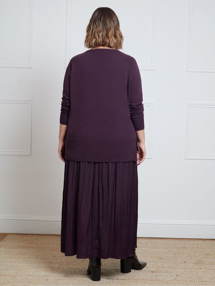 Live Unlimited Purple Pleated Midi Skirt - Image 2 of 3