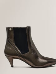 Radley London Metallic Silver Point Street Cone Heeled Booties - Image 2 of 4